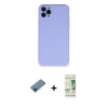 MARSİLYAN™- iPhone 11 Pro Max Kılıf Ahenk Serisi - Siyah 20D Premium Cam Ekran Koruyucu + Metal Kamera Lens Koruma Cam - MI