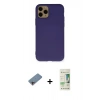 MARSİLYAN™- iPhone 11 Pro Max Kılıf Ahenk Serisi - Siyah 20D Premium Cam Ekran Koruyucu + Shine Kamera Lens Koruma Cam - PE