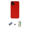 MARSİLYAN™- iPhone 11 Pro Max Kılıf Ahenk Serisi - Siyah 20D Premium Cam Ekran Koruyucu + Shine Kamera Lens Koruma Cam - PE