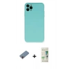 MARSİLYAN™- iPhone 11 Pro Max Kılıf Ahenk Serisi - Siyah 20D Premium Cam Ekran Koruyucu + Shine Kamera Lens Koruma Cam - PE