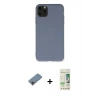 MARSİLYAN™- iPhone 11 Pro Max Kılıf Ahenk Serisi - Siyah 20D Premium Cam Ekran Koruyucu + Shine Kamera Lens Koruma Cam - PE