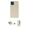 MARSİLYAN™- iPhone 11 Pro Max Kılıf Ahenk Serisi - Siyah 20D Premium Cam Ekran Koruyucu + Pers Alüminyum Kamera Lens - YL