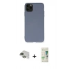MARSİLYAN™- iPhone 11 Pro Max Kılıf Ahenk Serisi - Siyah 20D Premium Cam Ekran Koruyucu + Pers Alüminyum Kamera Lens - YL