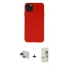 MARSİLYAN™- iPhone 11 Pro Max Kılıf Ahenk Serisi - Siyah 20D Premium Cam Ekran Koruyucu + Pers Alüminyum Kamera Lens - YL