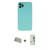 MARSİLYAN™- iPhone 11 Pro Max Kılıf Ahenk Serisi - Siyah 20D Premium Cam Ekran Koruyucu + Rainbow Kamera Lens Koruma Cam - GD