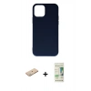 MARSİLYAN™- iPhone 11 Pro Max Kılıf Ahenk Serisi - Siyah 20D Premium Cam Ekran Koruyucu + Renkli Kamera Lens Koruma Cam - YL