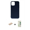 MARSİLYAN™- iPhone 11 Pro Max Kılıf Ahenk Serisi - Siyah 20D Premium Cam Ekran Koruyucu + Renkli Kamera Lens Koruma Cam - MI