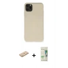 MARSİLYAN™- iPhone 11 Pro Max Kılıf Ahenk Serisi - Siyah 20D Premium Cam Ekran Koruyucu + Renkli Kamera Lens Koruma Cam - SI