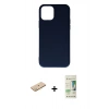 MARSİLYAN™- iPhone 11 Pro Max Kılıf Ahenk Serisi - Siyah 20D Premium Cam Ekran Koruyucu + Renkli Kamera Lens Koruma Cam - SI