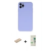 MARSİLYAN™- iPhone 11 Pro Max Kılıf Ahenk Serisi - Siyah 20D Premium Cam Ekran Koruyucu + Renkli Kamera Lens Koruma Cam - SI