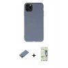 MARSİLYAN™- iPhone 11 Pro Max Kılıf Ahenk Serisi - Siyah 20D Premium Cam Ekran Koruyucu + Shine Kamera Lens Koruma Cam - GS