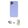 MARSİLYAN™- iPhone 11 Pro Max Kılıf Ahenk Serisi - Siyah 20D Premium Cam Ekran Koruyucu + Pers Alüminyum Kamera Lens - SH