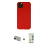 MARSİLYAN™- iPhone 11 Pro Max Kılıf Ahenk Serisi - Siyah 20D Premium Cam Ekran Koruyucu + Rainbow Kamera Lens Koruma Cam - YL