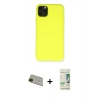 MARSİLYAN™- iPhone 11 Pro Max Kılıf Ahenk Serisi - Siyah 20D Premium Cam Ekran Koruyucu + Rainbow Kamera Lens Koruma Cam - YL