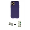 MARSİLYAN™- iPhone 11 Pro Max Kılıf Ahenk Serisi - Siyah 20D Premium Cam Ekran Koruyucu + Rainbow Kamera Lens Koruma Cam - YL