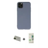MARSİLYAN™- iPhone 11 Pro Max Kılıf Ahenk Serisi - Siyah 20D Premium Cam Ekran Koruyucu + Rainbow Kamera Lens Koruma Cam - YL