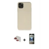 MARSİLYAN™- iPhone 11 Pro Max Kılıf Ahenk Serisi - Siyah 34D Hayalet Izgaralı Cam + Kırmızı Pers Alüminyum Kamera Lens