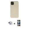 MARSİLYAN™- iPhone 11 Pro Max Kılıf Ahenk Serisi - Siyah 34D Hayalet Izgaralı Cam + Pers Alüminyum Kamera Lens - LT