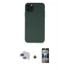 MARSİLYAN™- iPhone 11 Pro Max Kılıf Ahenk Serisi - Siyah 34D Hayalet Izgaralı Cam + Pers Alüminyum Kamera Lens - LT