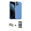 MARSİLYAN™- iPhone 11 Pro Max Kılıf Ahenk Serisi - Siyah 34D Hayalet Izgaralı Cam + Rainbow Kamera Lens Koruma Cam - GD