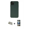 MARSİLYAN™- iPhone 11 Pro Max Kılıf Ahenk Serisi - Siyah 34D Hayalet Izgaralı Cam + Rainbow Kamera Lens Koruma Cam - GD