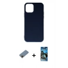 MARSİLYAN™- iPhone 11 Pro Max Kılıf Ahenk Serisi - Siyah 34D Izgaralı Cam + Shine Kamera Lens Koruma Cam - GD