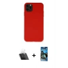 MARSİLYAN™- iPhone 11 Pro Max Kılıf Ahenk Serisi - Siyah 34D Izgaralı Cam + Kamera Lens Koruma Cam - SF