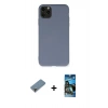 MARSİLYAN™- iPhone 11 Pro Max Kılıf Ahenk Serisi - Siyah 34D Izgaralı Cam + Metal Kamera Lens Koruma Cam - MR