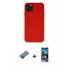 MARSİLYAN™- iPhone 11 Pro Max Kılıf Ahenk Serisi - Siyah 34D Izgaralı Cam + Metal Kamera Lens Koruma Cam - MI