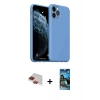 MARSİLYAN™- iPhone 11 Pro Max Kılıf Ahenk Serisi - Siyah 34D Izgaralı Cam + Pers Alüminyum Kamera Lens - KI