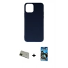 MARSİLYAN™- iPhone 11 Pro Max Kılıf Ahenk Serisi - Siyah 34D Izgaralı Cam + Rainbow Kamera Lens Koruma Cam - YL
