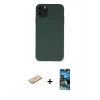 MARSİLYAN™- iPhone 11 Pro Max Kılıf Ahenk Serisi - Siyah 34D Izgaralı Cam + Renkli Kamera Lens Koruma Cam - SI