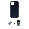 MARSİLYAN™- iPhone 11 Pro Max Kılıf Ahenk Serisi - Siyah 360 Mat Full Body Arka Koruyucu + Shine Kamera Lens Koruma Cam - GI