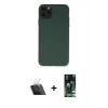 MARSİLYAN™- iPhone 11 Pro Max Kılıf Ahenk Serisi - Siyah 360 Mat Full Body Arka Koruyucu + Kamera Lens Koruma Cam - SF