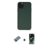 MARSİLYAN™- iPhone 11 Pro Max Kılıf Ahenk Serisi - Siyah 360 Mat Full Body Arka Koruyucu + Metal Kamera Lens Koruma Cam - MI
