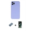 MARSİLYAN™- iPhone 11 Pro Max Kılıf Ahenk Serisi - Siyah 360 Mat Full Body Arka Koruyucu + Metal Kamera Lens Koruma Cam - MI