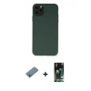 MARSİLYAN™- iPhone 11 Pro Max Kılıf Ahenk Serisi - Siyah 360 Mat Full Body Arka Koruyucu + Mavi Shine Kamera Lens Koruma Cam