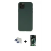 MARSİLYAN™- iPhone 11 Pro Max Kılıf Ahenk Serisi - Siyah 360 Mat Full Body Arka Koruyucu + Pers Alüminyum Kamera Lens - LT