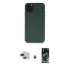MARSİLYAN™- iPhone 11 Pro Max Kılıf Ahenk Serisi - Siyah 360 Mat Full Body Arka Koruyucu + Pers Alüminyum Kamera Lens - SH