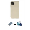 MARSİLYAN™- iPhone 11 Pro Max Kılıf Ahenk Serisi - Siyah 3D Antistatik Cam Ekran Koruyucu + Metal Kamera Lens Koruma Cam - SH