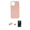 MARSİLYAN™- iPhone 11 Pro Max Kılıf Ahenk Serisi - Siyah 3D Antistatik Hayalet Cam Ekran Koruyucu + Renkli Kamera Lens Koruma Cam - SI