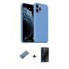 MARSİLYAN™- iPhone 11 Pro Max Kılıf Ahenk Serisi - Siyah 3D Antistatik Hayalet Cam Ekran Koruyucu + Shine Kamera Lens Koruma Cam - SABE