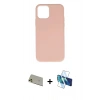MARSİLYAN™- iPhone 11 Pro Max Kılıf Ahenk Serisi - Siyah 3D Antistatik Seramik Nano Ekran Koruyucu + Rainbow Kamera Lens Koruma Cam - GD
