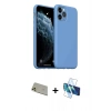 MARSİLYAN™- iPhone 11 Pro Max Kılıf Ahenk Serisi - Siyah 3D Antistatik Seramik Nano Ekran Koruyucu + Rainbow Kamera Lens Koruma Cam - GD