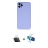 MARSİLYAN™- iPhone 11 Pro Max Kılıf Ahenk Serisi - Siyah 3D Antistatik Seramik Nano Ekran Koruyucu + Kamera Lens Koruma Cam - SF