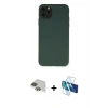 MARSİLYAN™- iPhone 11 Pro Max Kılıf Ahenk Serisi - Siyah 3D Antistatik Seramik Nano Ekran Koruyucu + Pers Alüminyum Kamera Lens - YL