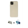 MARSİLYAN™- iPhone 11 Pro Max Kılıf Ahenk Serisi - Siyah 3D Antistatik Seramik Nano Ekran Koruyucu + Rainbow Kamera Lens Koruma Cam - YL