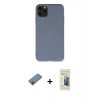 MARSİLYAN™- iPhone 11 Pro Max Kılıf Ahenk Serisi - Siyah 6D Mat Seramik Hayalet Nano Ekran Koruyucu + Shine Kamera Lens Koruma Cam - GI