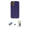 MARSİLYAN™- iPhone 11 Pro Max Kılıf Ahenk Serisi - Siyah 6D Mat Seramik Hayalet Nano Ekran Koruyucu + Shine Kamera Lens Koruma Cam - GI