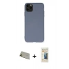 MARSİLYAN™- iPhone 11 Pro Max Kılıf Ahenk Serisi - Siyah 6D Mat Seramik Hayalet Nano Ekran Koruyucu + Rainbow Kamera Lens Koruma Cam - GD